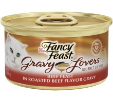 Fancy Feast Gravy Lovers Beef Feast In Roasted Beef Flavor Gravy Cat Food 3 Oz Pull-Top Can