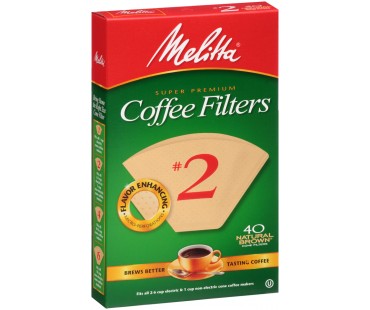 Melitta Natural Brown Paper #2 Size Cone Coffee Filters 40 Ct Box Melitta Natural Brown Paper #2 Size Cone Coffee Filters 40 Ct Box