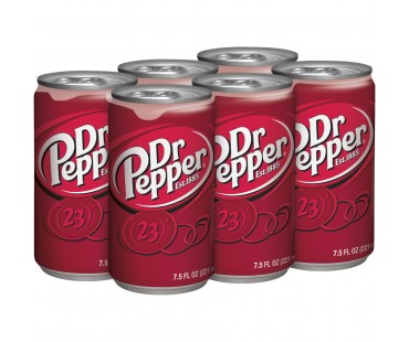 Dr Pepper Soda 7.5 Fl Oz Can 6 Pack