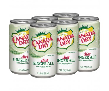 Canada Dry Diet Soda 7.5 Fl Oz Can 6 Pack