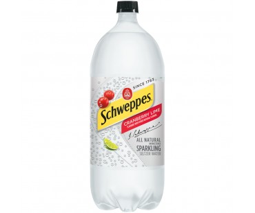 Schweppes Cranberry Lime Sparkling Seltzer Water 2 Litter Bottle