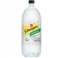Schweppes Lemon Lime Sparkling Seltzer Water 2 Liter Plastic Bottle