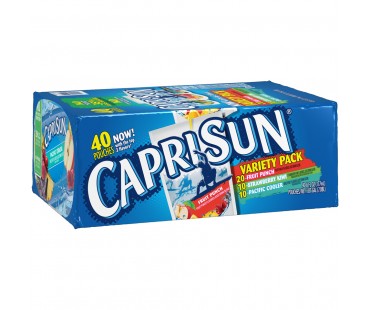 Caprisun Fruit Punch/Strawberry Kiwi/Pacific Cooler Variety Pack Juice Drink 6 Fl Oz Pouch 40 Box