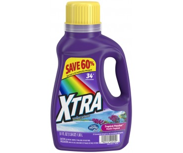 Xtra Tropical Passion 34 Loads Liquid Laundry Detergent 51 Fl Oz Plastic Jug