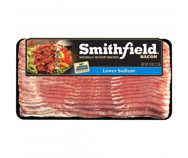 Smithfield Naturally Hickory Smoked Lower Sodium Bacon 16 Oz Pack
