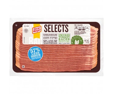 Oscar Mayer Bacon Selects Uncured Turkey Bacon 11 Oz Pack