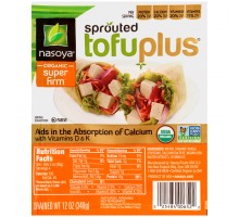 Nasoya Tofuplus Sprouted Organic Super Firm Tofu 12 Oz Tray