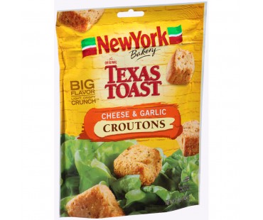 New York Bakery Texas Toast Cheese & Garlic Croutons 5 Oz Peg