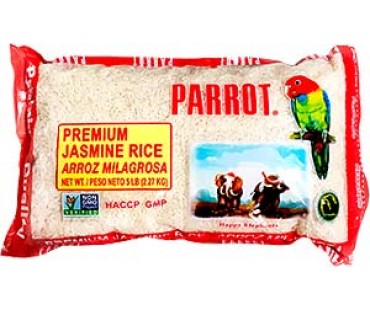 Parrot Premium Jasmine Rice 5 Lb. Bag
