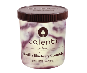 Talenti Gelato Vanilla Blueberry Crumble 1 Pint Container